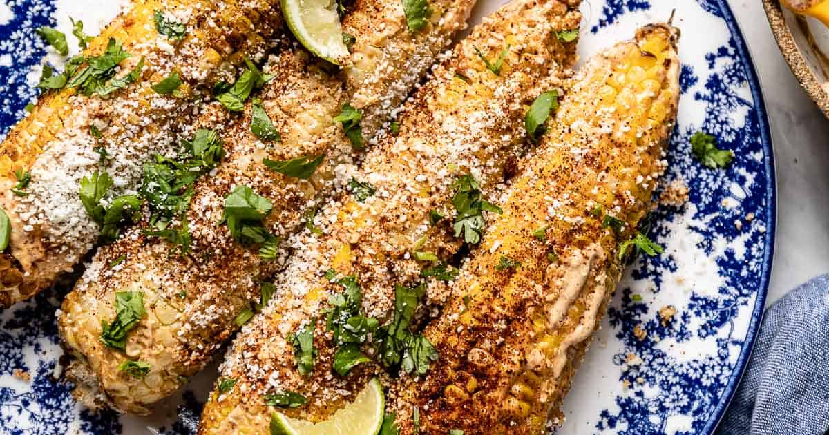 Homemade Elote: Air Fryer Mexican Street Corn without the Grill